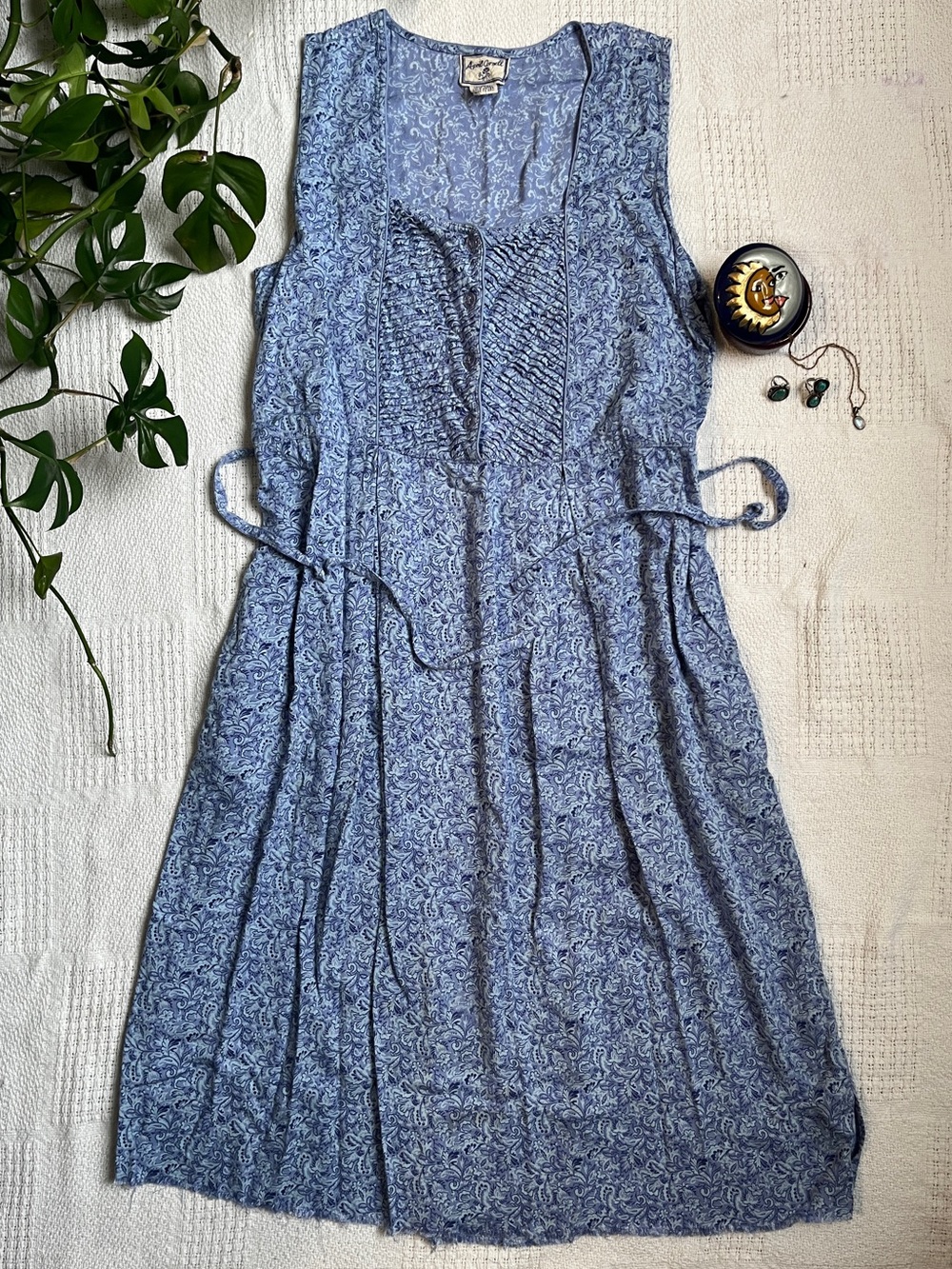 Vintage April Cornell Paisley Midi dress |cottagecore whimsigoth practicalmagic